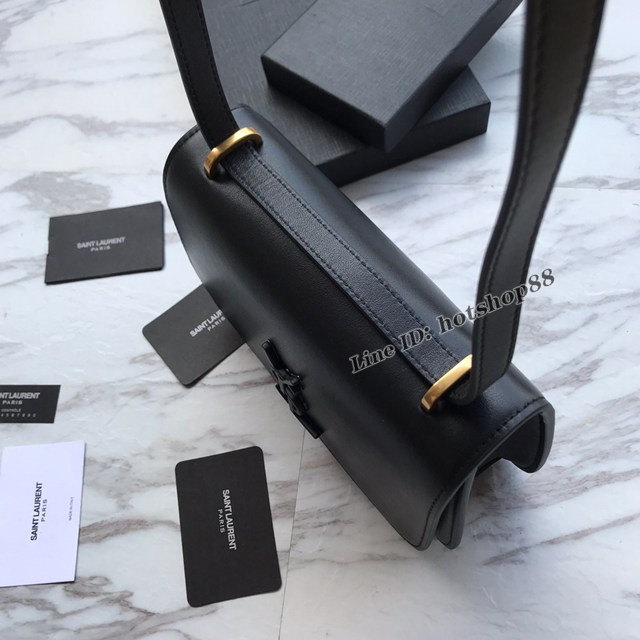 YSL專櫃新款Box包包 聖羅蘭全皮小斜挎包  blys1136